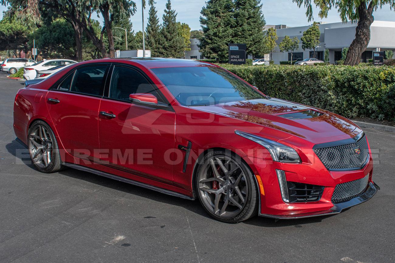2016-19 Cadillac CTS-V Carbon Fiber Front Splitter & Side Wheel