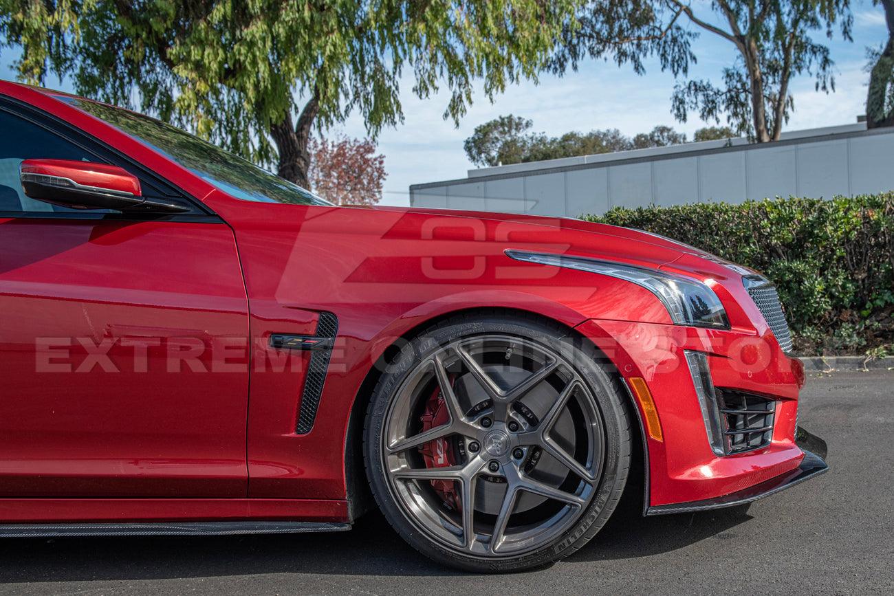 2016-19 Cadillac CTS-V Carbon Fiber Front Splitter & Side Wheel