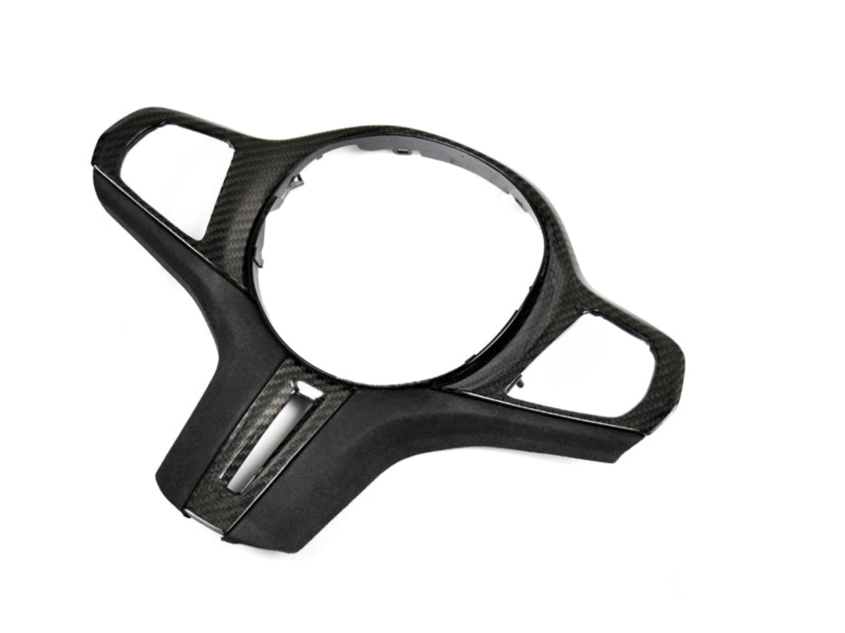 AutoTecknic Carbon Alcantara Steering Wheel Trim - BMW F90 M5 2020-Up