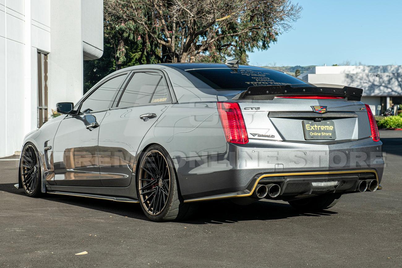 2016-19 Cadillac CTS-V Carbon Fiber Rear Trunk Wing Wickerbill Spoiler