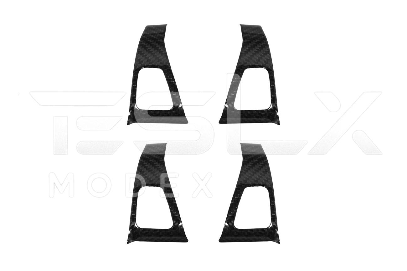 2020-Up Tesla Model 3 & Y Carbon Fiber Interior Door Glass Lifting Panel Cover