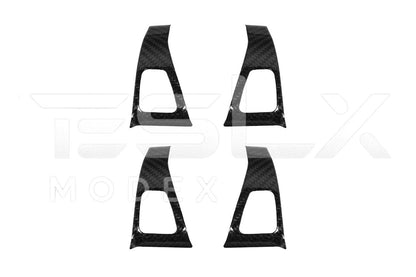 2020-Up Tesla Model 3 & Y Carbon Fiber Interior Door Glass Lifting Panel Cover