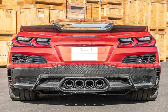 Corvette C8 Z06 Carbon Fiber Rear Trunk Ducktail Wing Spoiler