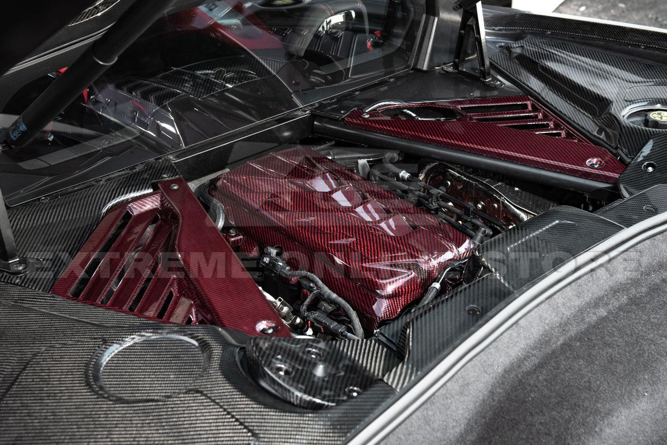 Corvette C8 Coupe Carbon Fiber Engine Cover With Bay Panel Insert