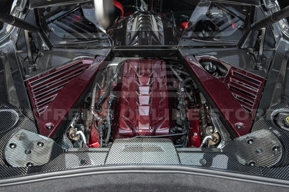 Corvette C8 Coupe Carbon Fiber Engine Cover With Bay Panel Insert