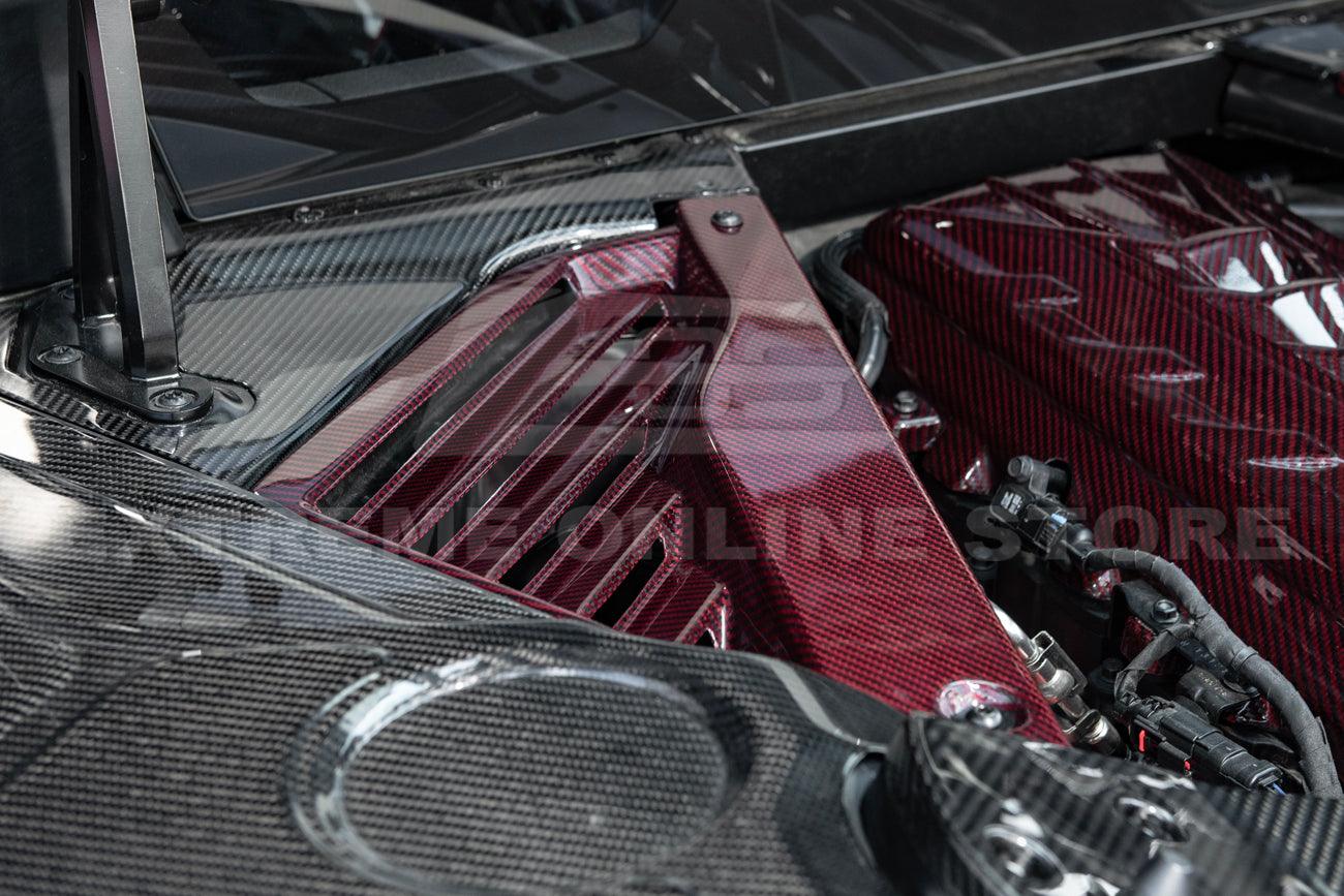Corvette C8 Coupe Carbon Fiber Engine Cover With Bay Panel Insert