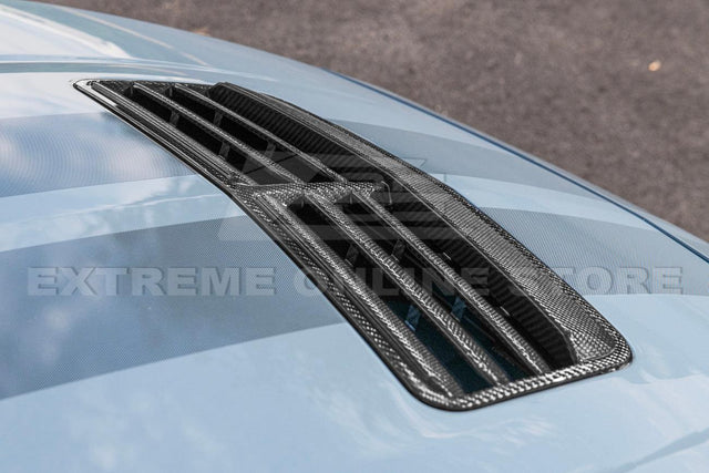 2024-Up Ford Mustang Carbon Fiber Front Upper Hood Vent Insert Cover