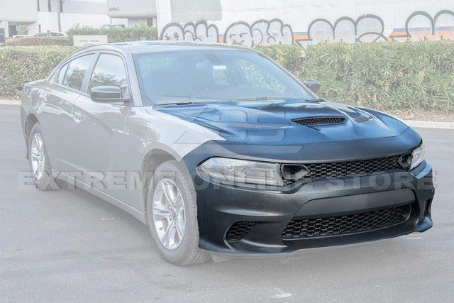 2015-Up Dodge Charger SRT Hellcat Conversion Bumper Kit & Hood Cover