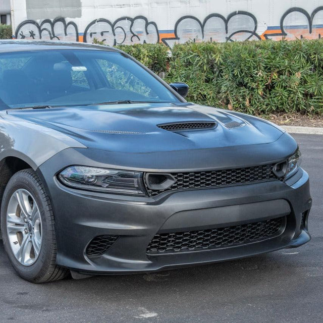 2015-Up Dodge Charger SRT Hellcat Conversion Bumper Kit & Hood Cover