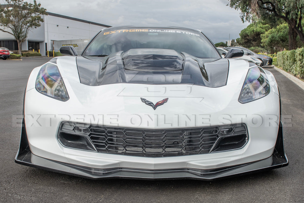 Corvette C7 Carbon Fiber Cowl Vented Extractor Hood