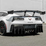 Corvette C7 Track Package Carbon Fiber Rear Bumper Finned Diffuser