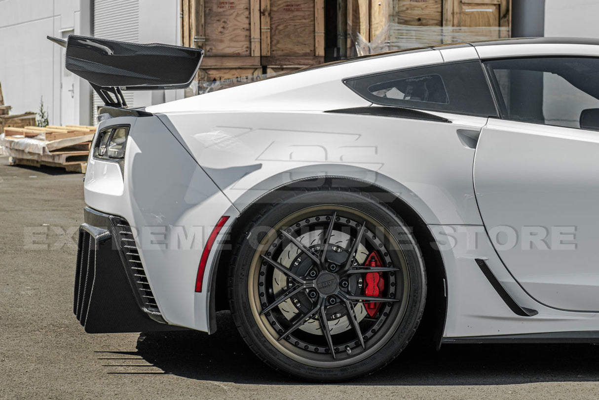 Corvette C7 Track Package Carbon Fiber Rear Bumper Finned Diffuser