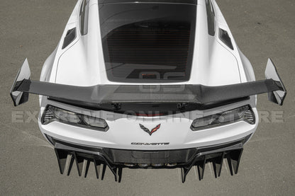 Corvette C7 Track Package Carbon Fiber Rear Bumper Finned Diffuser