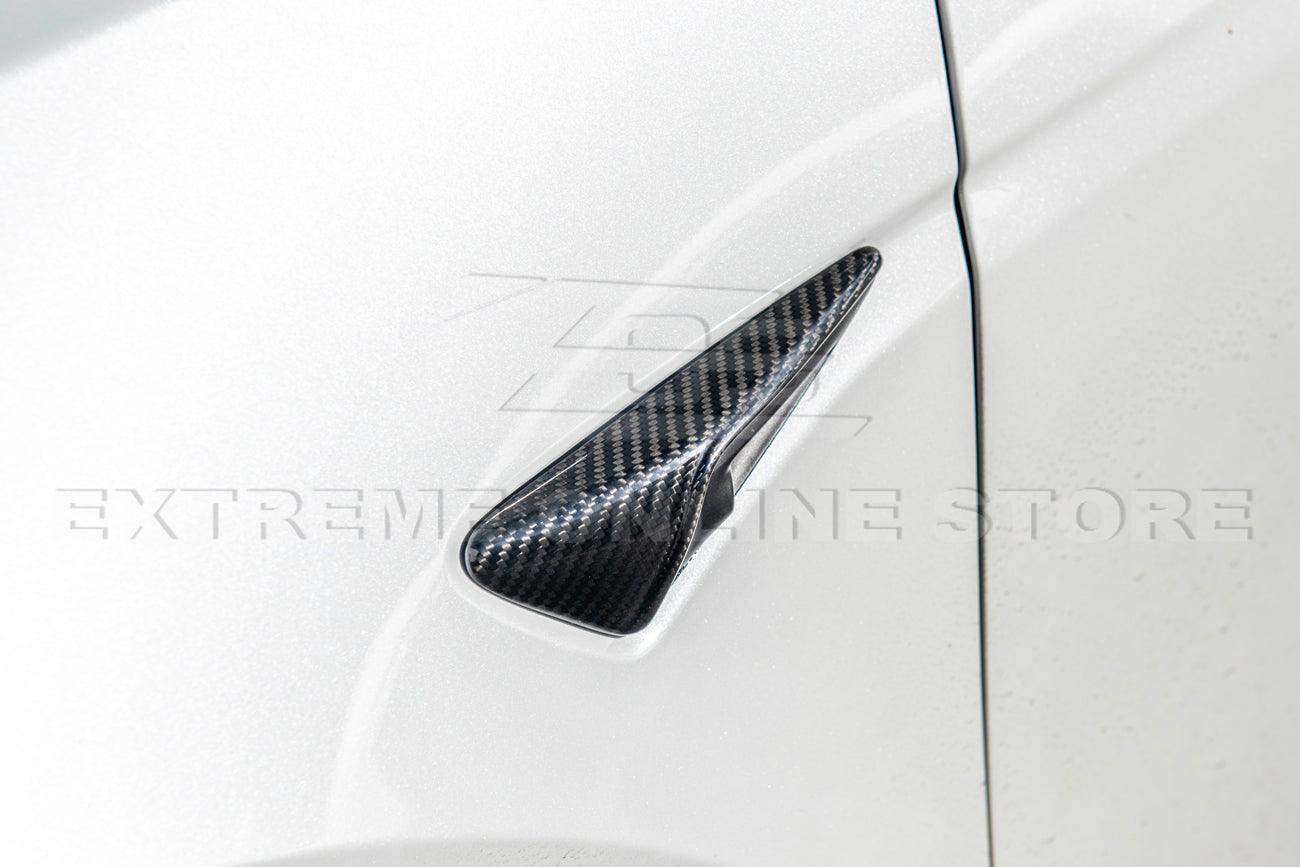 2020-Up Tesla Model 3 & Y Carbon Fiber Exterior Door Camera Covers