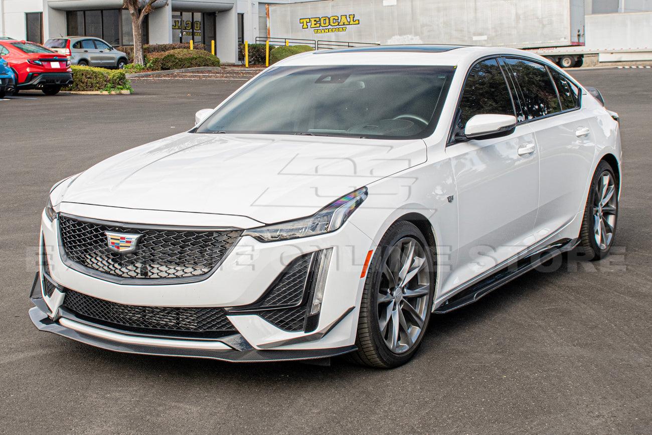 2020-Up Cadillac CT5-V | CT5 Blackwing Package Carbon Front Lip & Side Skirts