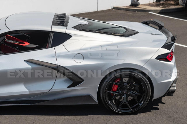 Chevrolet Corvette C8 Rear Roof Wing Spoiler Vortex Generators