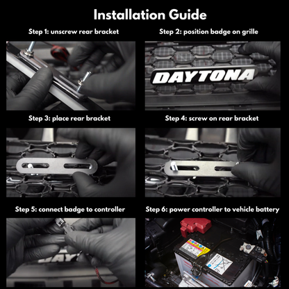 Daytona LED Badge: (Multicolor Flow)