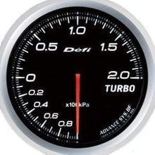 DEFI Advance BF White 60mm 2 Bar Boost Gauge (Metric)