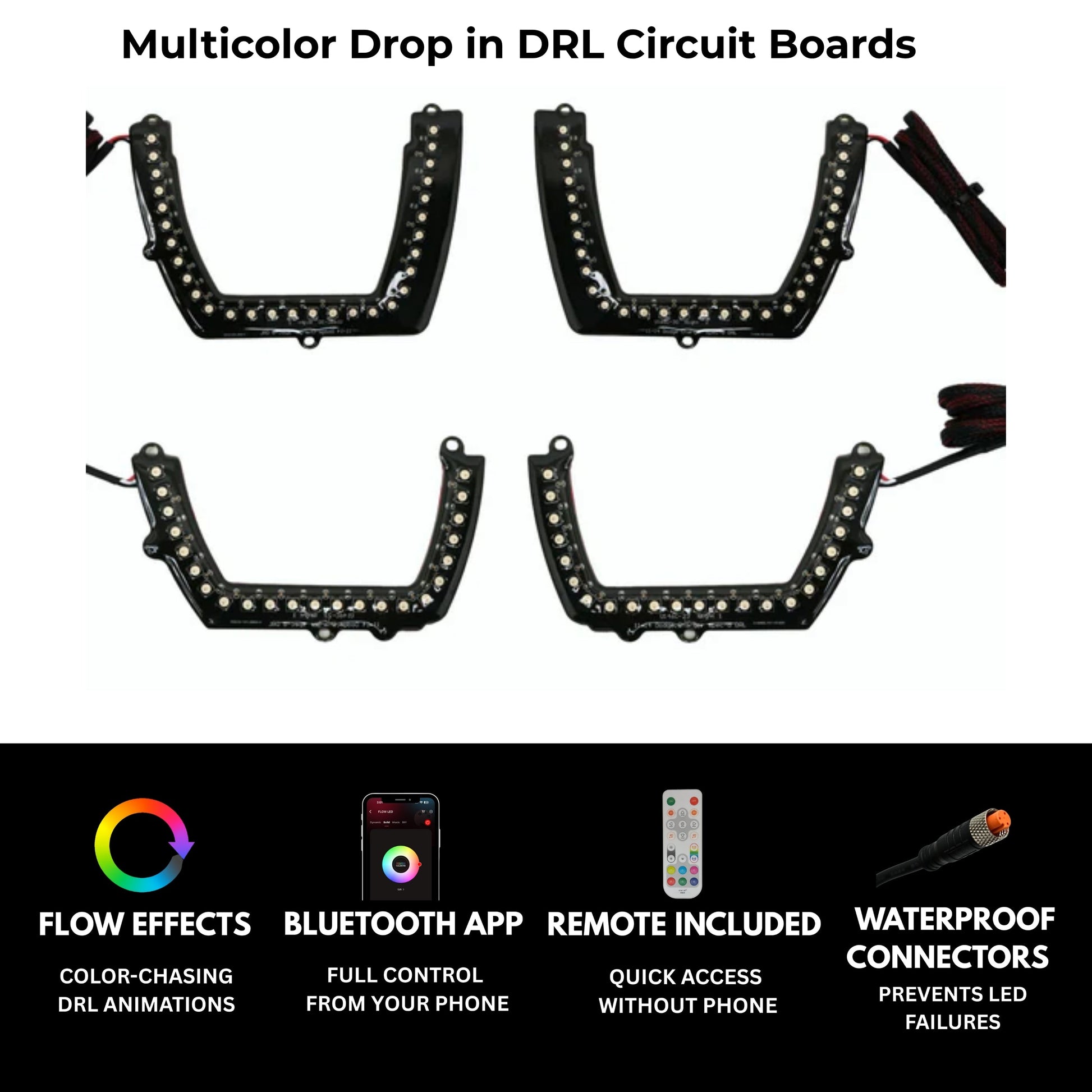 Dodge Charger Flow Series DRL Boards (for 2011-2014 Spec-D Headlights)