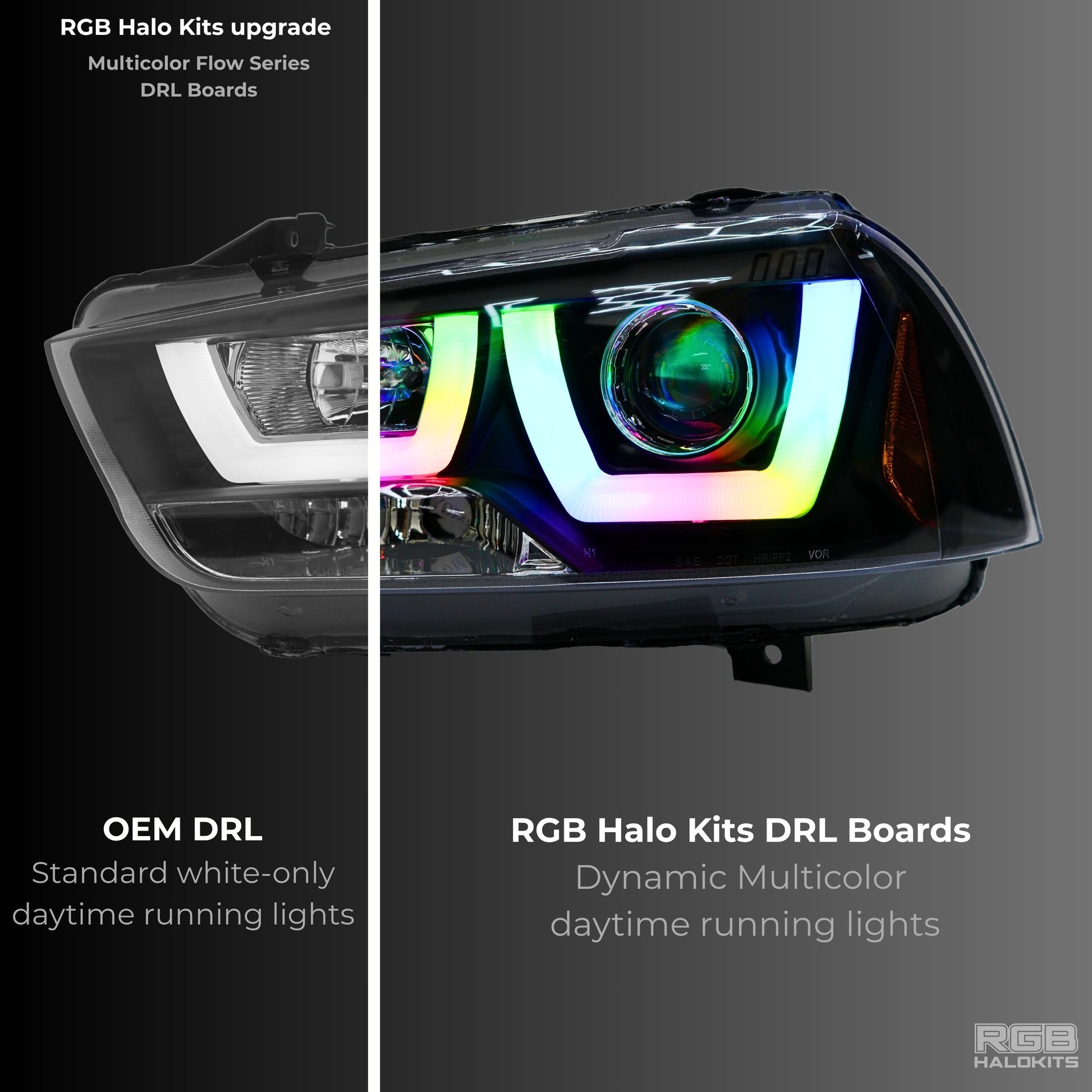 Dodge Charger Spec-D Multicolor Flow DRL Boards (2011-2014)