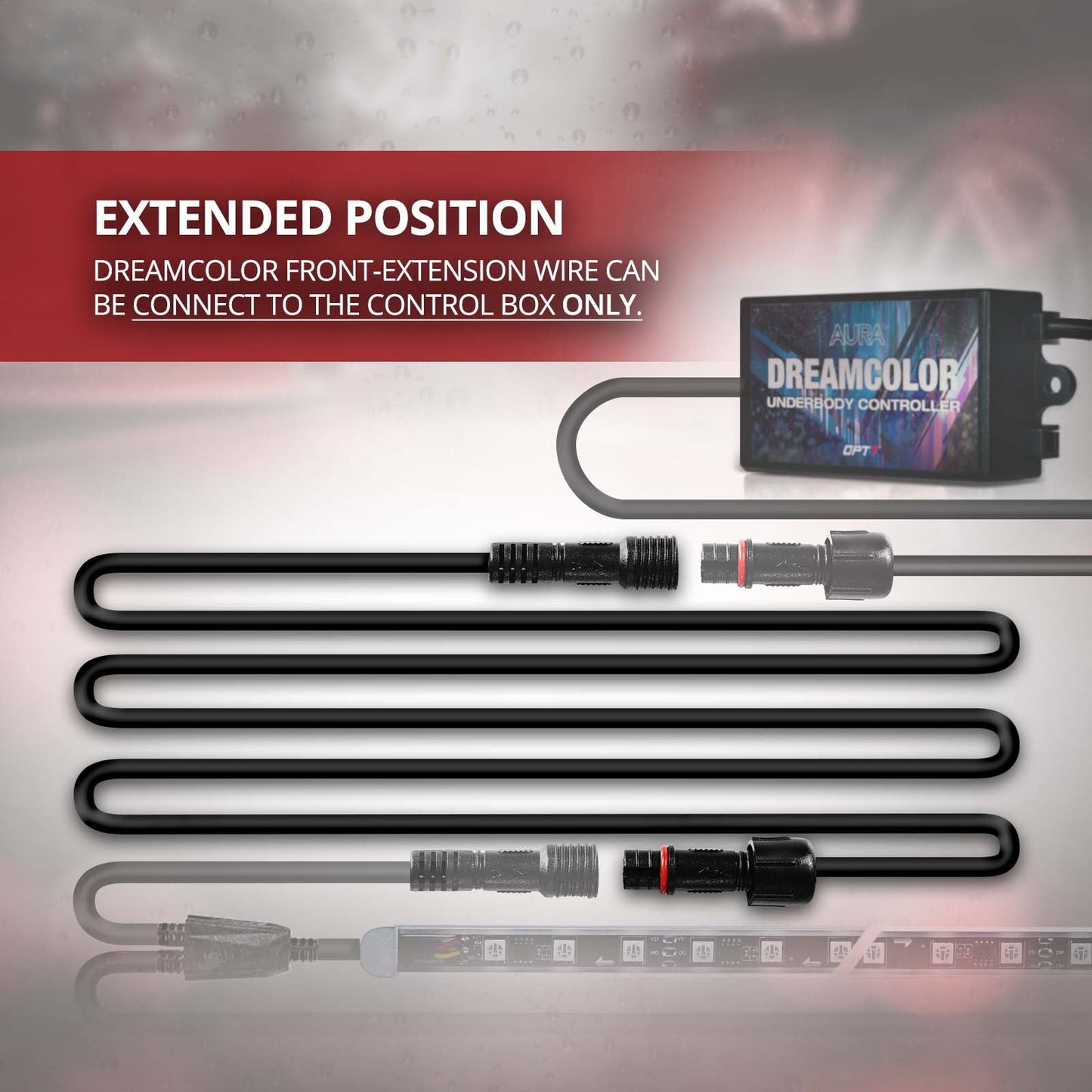 OPT7 Extension Wire 1pc for AURA DreamColor Underglow Lights