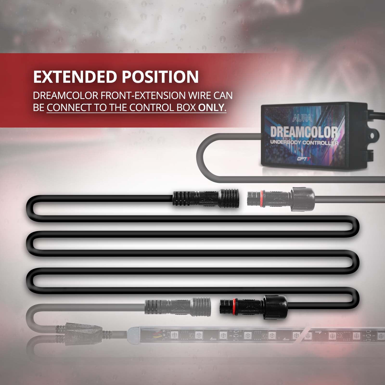 OPT7 Extension Wire 1pc for AURA DreamColor Underglow Lights