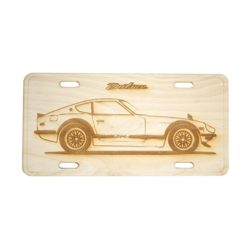 ZSPEC Datsun 240z S30 Modified License Plate, Birch, Ornamental
