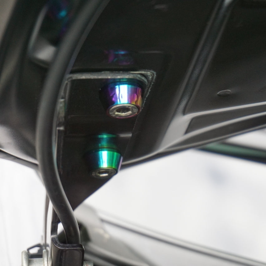 ZSPEC Hood Hinges & Latch Fastener Kit for 07-13 Mitsu Lancer EVO 10, Stainless & Billet