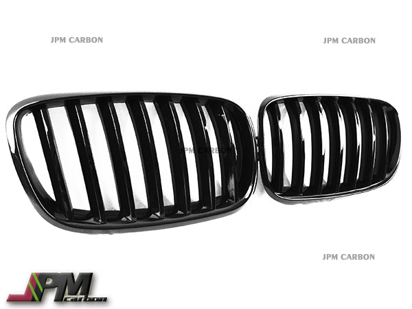 [JPMCarbon] P Style Front Kidney Grille Fits For 2006-2013 BM E70 X5 & 2008-2013 BMW E71 X6 Only