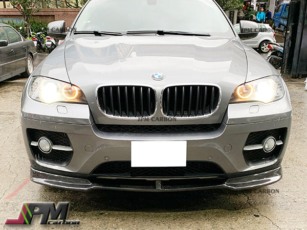 DP Style Carbon Fiber Front Bumper Add-on Lip Fits For 2008-2013 BMW E71 X6 Only