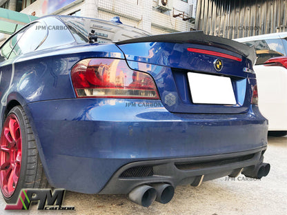 [JPMCarbon] M4 Style Carbon Fiber Trunk Spoiler Fits For 2008-2013 BMW E82 1-Series Coupe Only