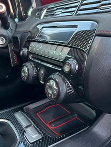 Carbon Fiber Multimedia Radio Trim Cover for 2010-2015 Chevy Camaro