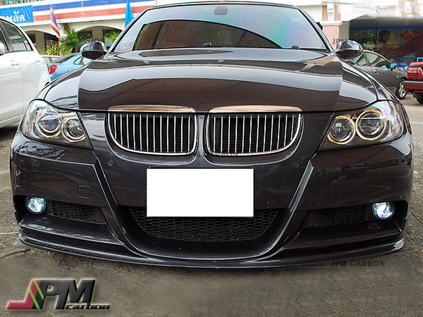 3D Style Carbon Fiber Front Bumper Add-on Lip Fits For 2005-2008 BMW E90 with M-Sport Package Only