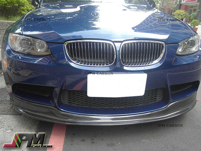 ARKYM 1 Style Carbon Fiber Front Bumper Add-on Lip Fits For 2008-2013 BMW E90 E92 E93 M3 Only