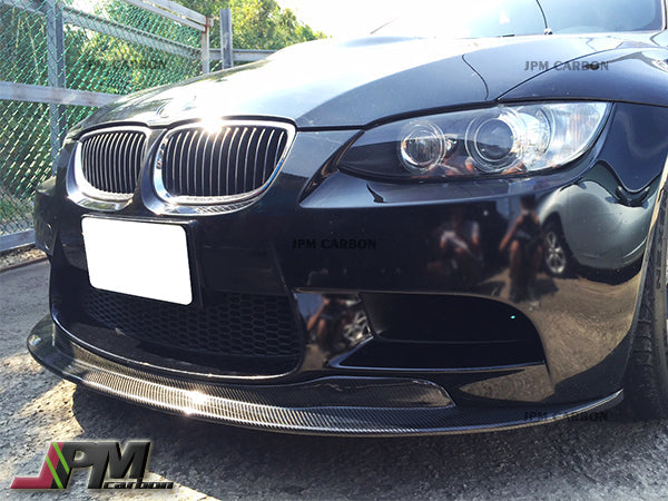 E Style Carbon Fiber Front Bumper Add-on Lip Fits For 2008-2013 BMW E90 E92 E93 M3 Only
