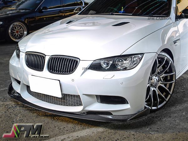 HM Style Carbon Fiber Front Bumper Add-on Lip Fits For 2008-2013 BMW E90 E92 E93 M3 Only