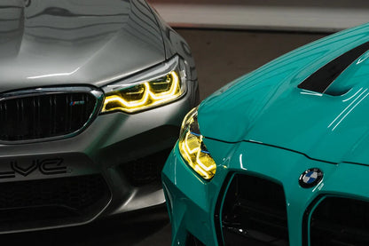 HM CSL Yellow DRL LED Headlight Module Set - F90 M5 | G30 5-Series