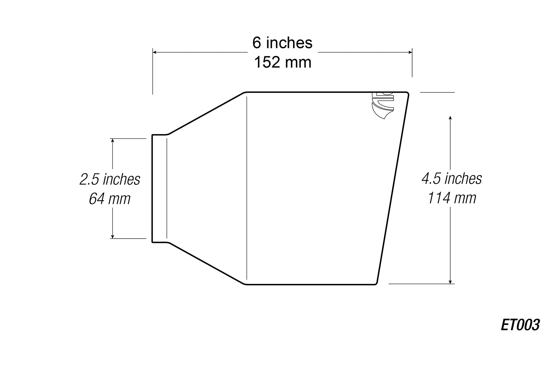 4.5" Universal Exhaust Tip ET003 (Burnt/Polish)