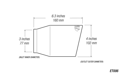 4" Universal Exhaust Tip ET006 (Burnt/Polish)