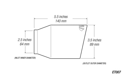 3.5" Universal Exhaust Tip ET007 (Burnt/Polish)