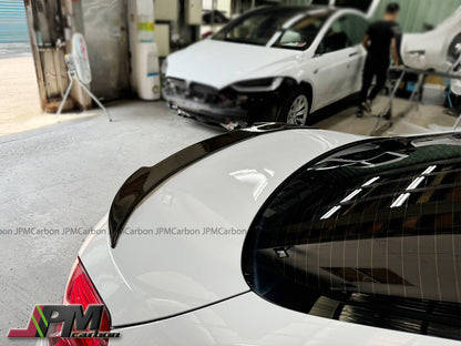 V Style Carbon Fiber Trunk Spoiler Fits For 2012-2018 BMW F06 6-Series Gran Coupe Only