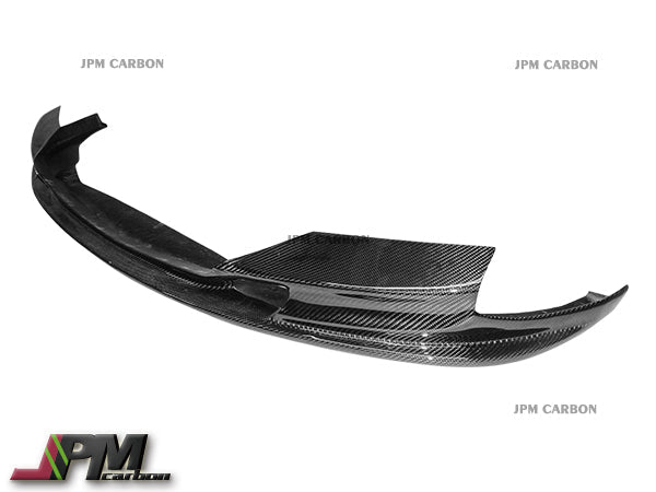 3D Style Carbon Fiber Front Bumper Add‑on Lip with Clear UV Coating Fits 2011‑2016 BMW F10 M5 Only