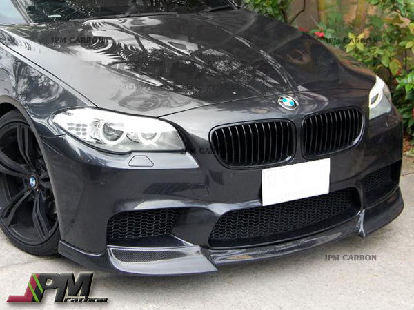 DP Style Carbon Fiber Front Bumper Add-on Lip Fits For 2011-2016 BMW F10 M5 Only