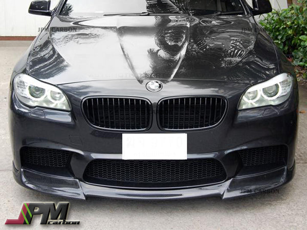 DP Style Carbon Fiber Front Bumper Add-on Lip Fits For 2011-2016 BMW F10 M5 Only