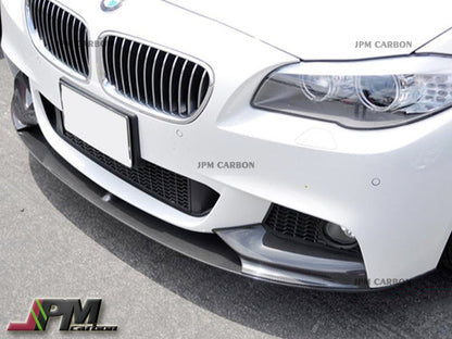 Performance Style Carbon Fiber Front Bumper Add-on Lip Fits For 2011-2016 BMW F10 5-Series M-Sport Package Only