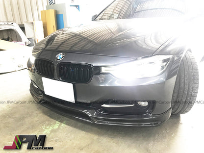 3D Style Carbon Fiber Front Bumper Add-on Lip Fits For 2012-2014 BMW F30 with Standard Package Only