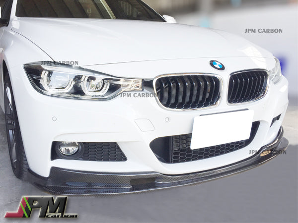 3D Style Carbon Fiber Front Bumper Add-on Lip Fits For 2012-2018 BMW F30 F31 with M-Sport Package Only