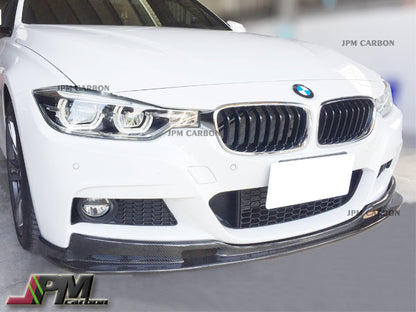 3D Style Carbon Fiber Front Bumper Add-on Lip Fits For 2012-2018 BMW F30 F31 with M-Sport Package Only