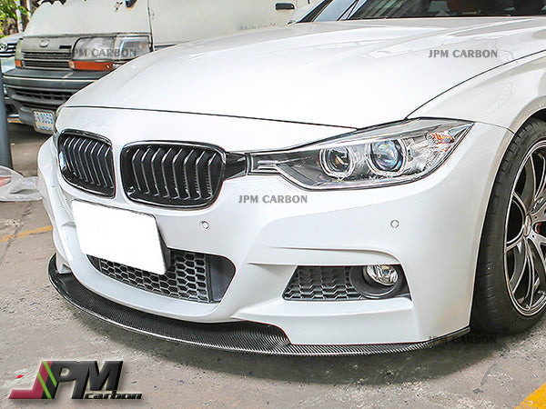 DP Style Carbon Fiber Front Bumper Add-on Lip Fits For 2012-2018 BMW F30 F31 with M-Sport Package Only