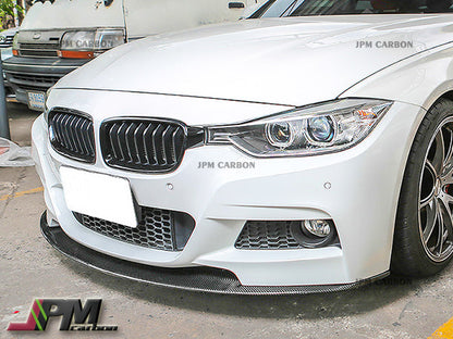 DP Style Carbon Fiber Front Bumper Add-on Lip Fits For 2012-2018 BMW F30 F31 with M-Sport Package Only